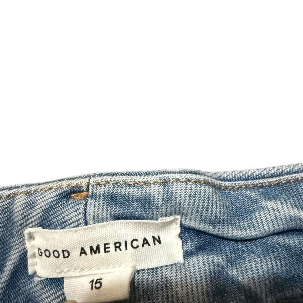 Good American distressed straight leg jeans size 15 - Picture 5 of 5